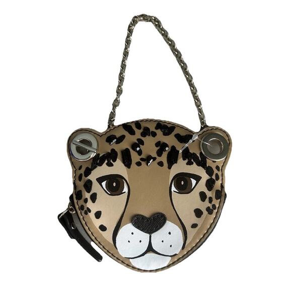 Kate Spade Handbags - New Kate Spade Leopard Coin Purse Novelty Run Wild Black Jewel Wristlet Red Rose